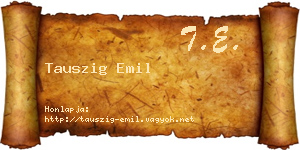 Tauszig Emil névjegykártya